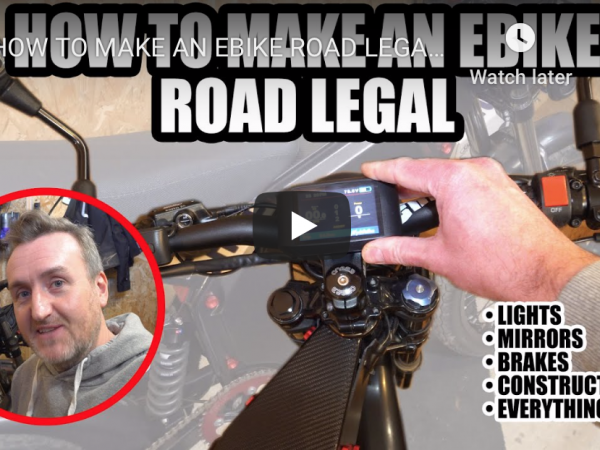 How to register an ENDURO EBIKE as road legal L1E MOPED in the UK